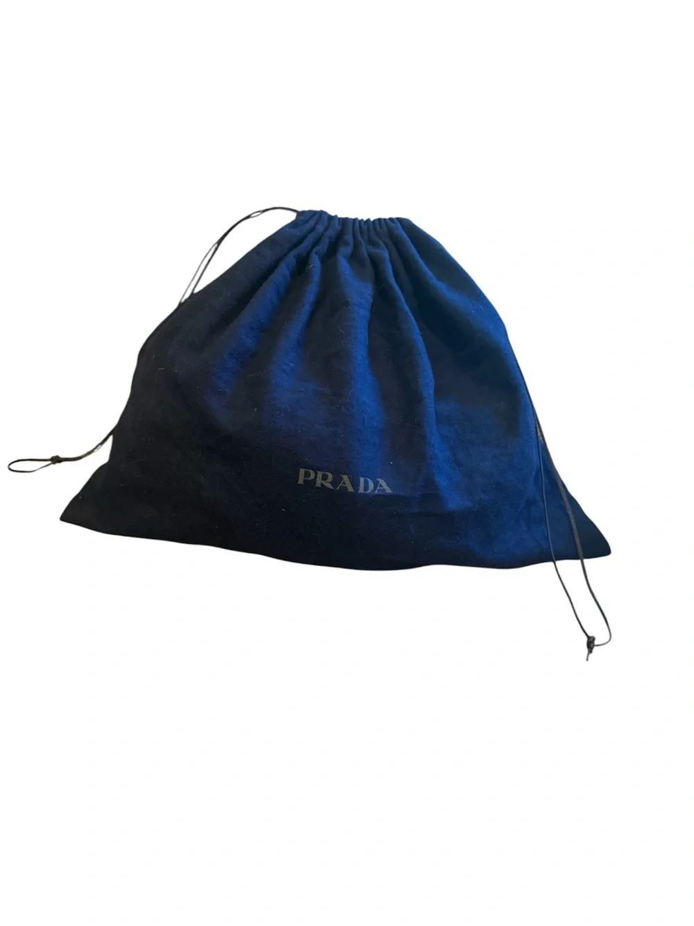 Authentic Prada Navy Blue Microfiber Drawstring Dust Bag 17.5” x 13”